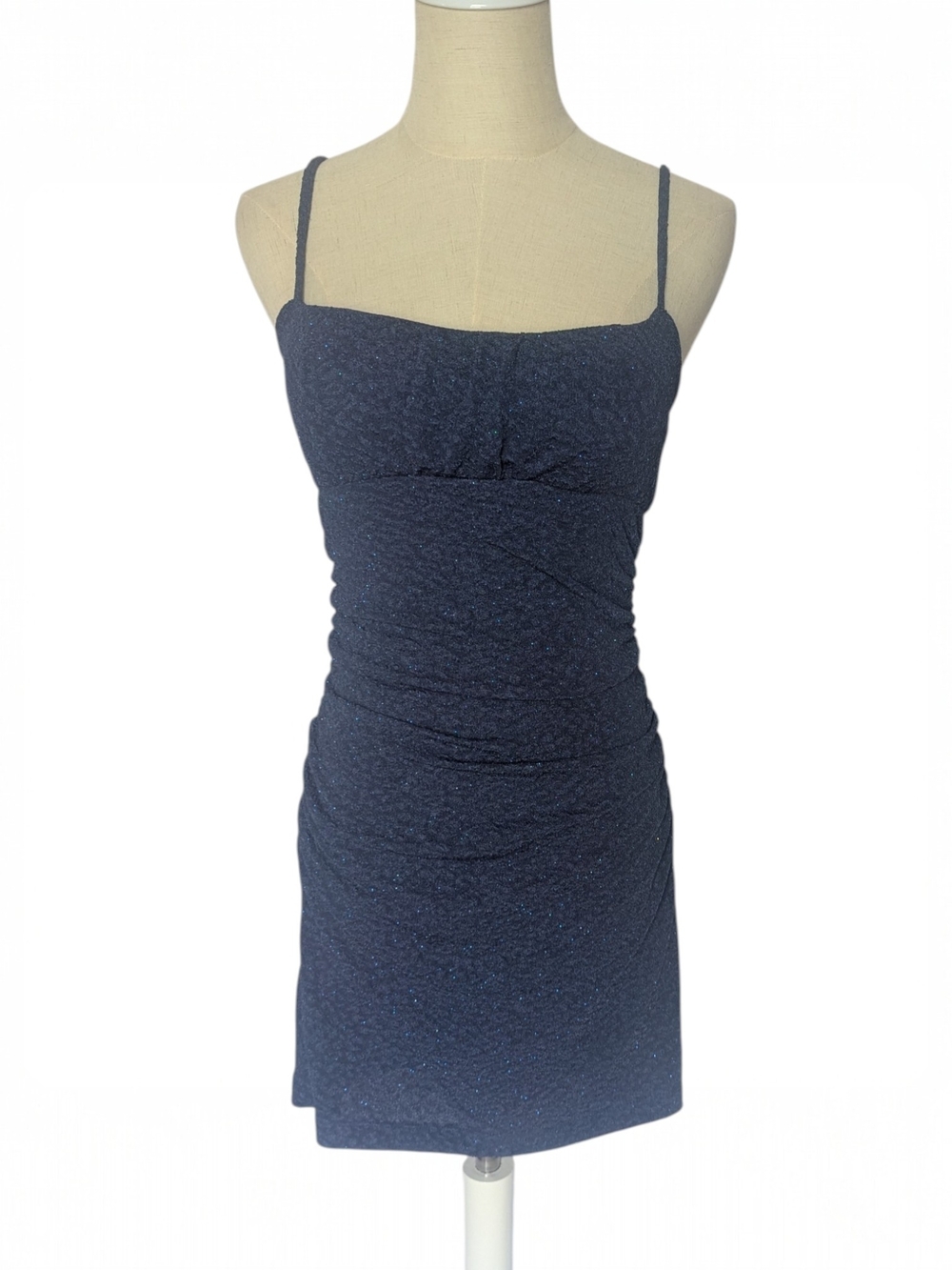 Charlotte Russe Night Out Navy Sparkle Mini Dress Medium